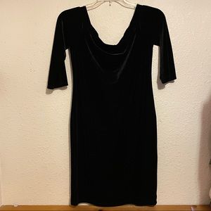 Off Shoulder Velvet Dress